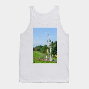 Liener Hörn lighthouse on the Huntedeich, Elsfleth; district of Wesermarsch; Lower Saxony; Germany; Europe Tank Top